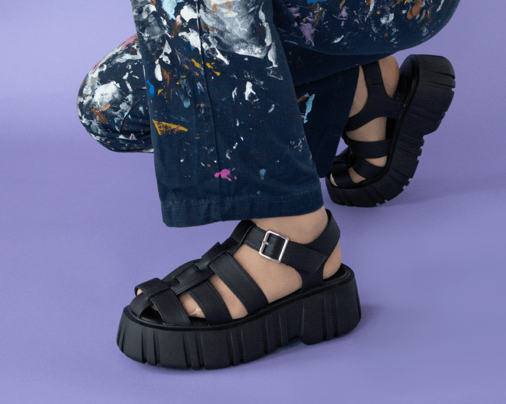 T2335 Gladiator Anarchic Airship Sandal Black T.U.K. Shoes