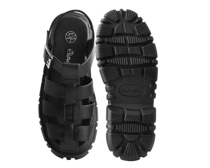 T2335 Gladiator Anarchic Airship Sandal Black T.U.K. Shoes
