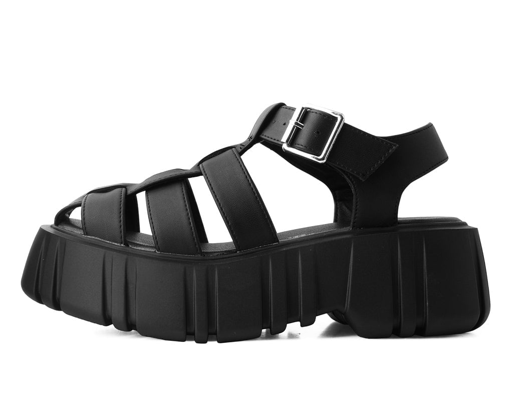 T2335 Gladiator Anarchic Airship Sandal Black T.U.K. Shoes