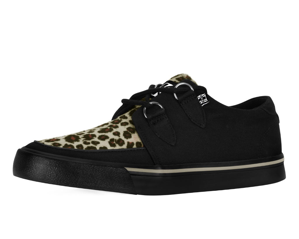 A9181 Black & Leopard Vegan Sneaker Leopard T.U.K. Shoes