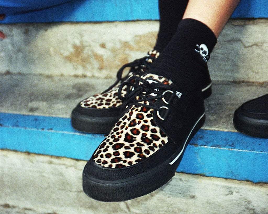 A9181 Black & Leopard Vegan Sneaker Leopard T.U.K. Shoes
