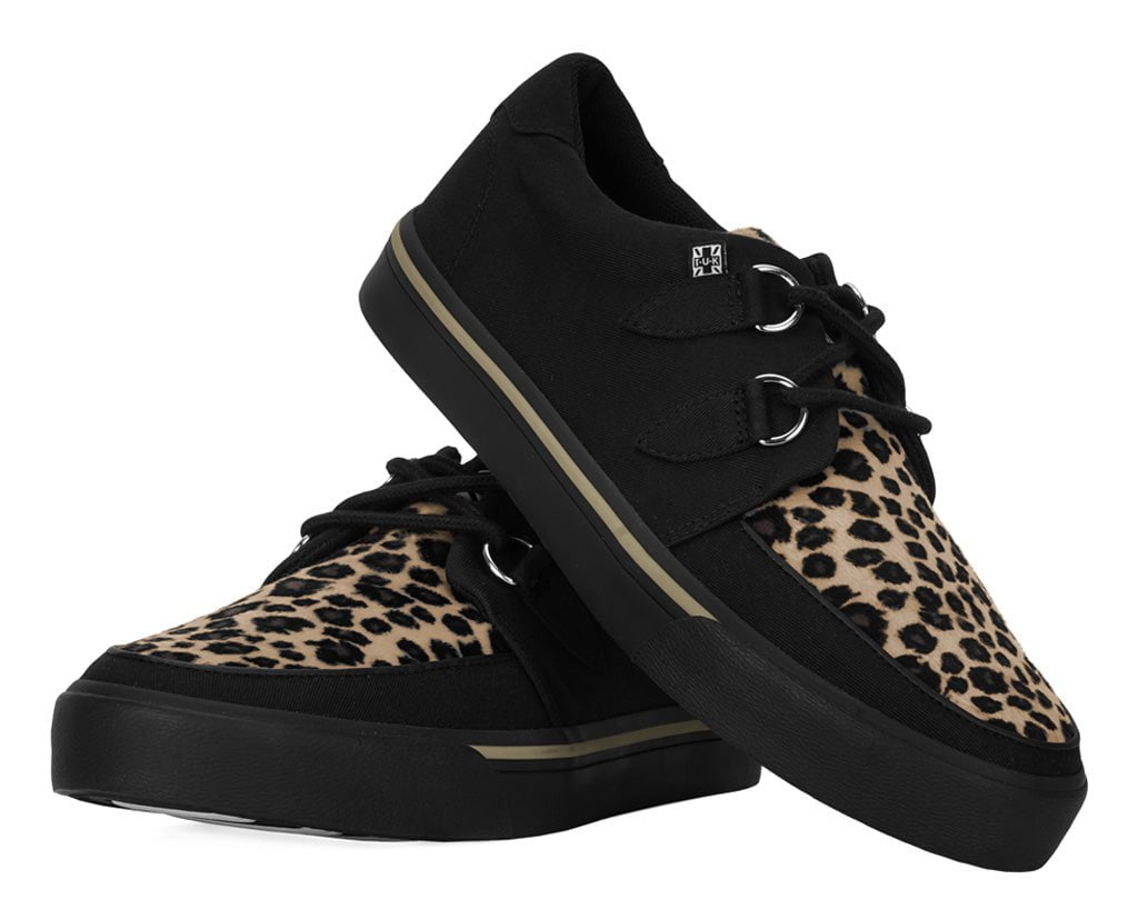 A9181 Black & Leopard Vegan Sneaker Leopard T.U.K. Shoes