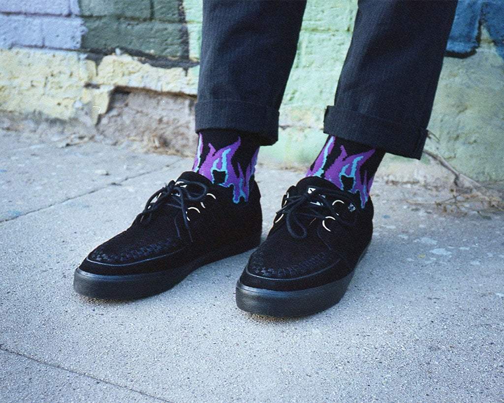 A9178 Black Suede D-Ring Sneaker Black T.U.K. Shoes