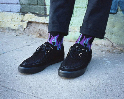 A9178 Black Suede D-Ring Sneaker Black T.U.K. Shoes