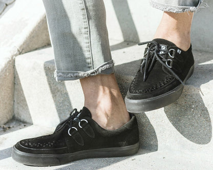 A9178 Black Suede D-Ring Sneaker Black T.U.K. Shoes