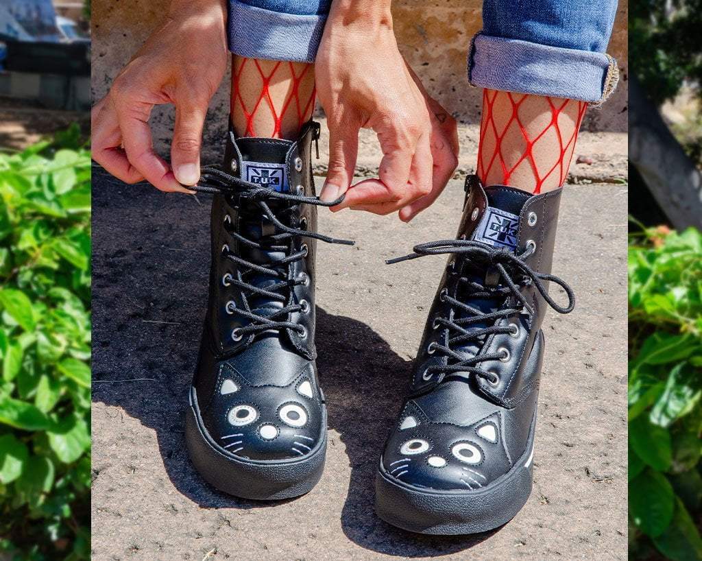 A6570L Black Kitty Sneaker Boot Black T.U.K. Shoes