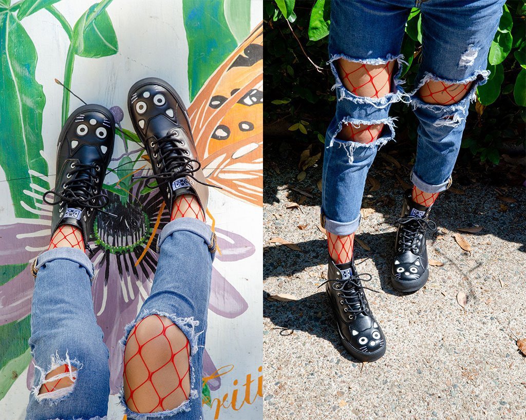 A6570L Black Kitty Sneaker Boot Black T.U.K. Shoes