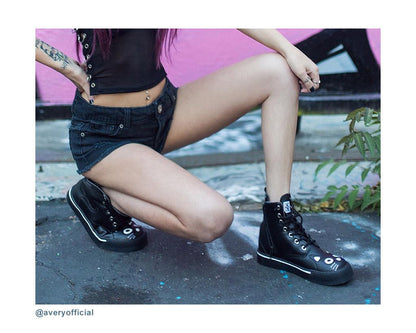 A6570L Black Kitty Sneaker Boot Black T.U.K. Shoes