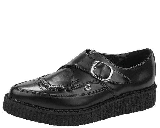 A8520 Pointed Buckle Creepers Black T.U.K. Shoes