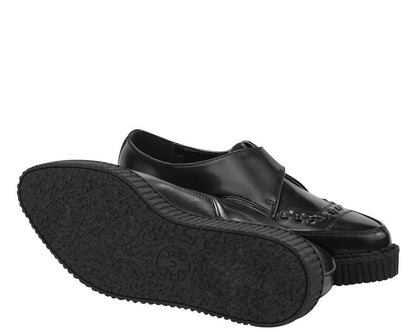 A8520 Pointed Buckle Creepers Black T.U.K. Shoes