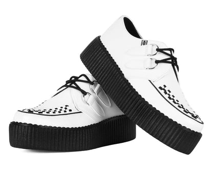 V6803 White Leather Viva Mondo Creeper White T.U.K. Shoes
