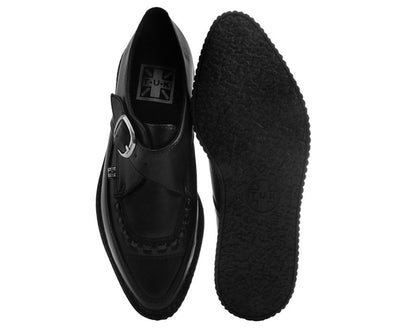 A9324 Black TUKskin™ Pointed Buckle Creeper Black T.U.K. Shoes