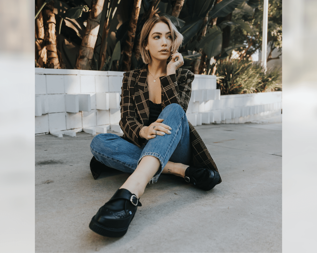A9324 Black TUKskin™ Pointed Buckle Creeper Black T.U.K. Shoes
