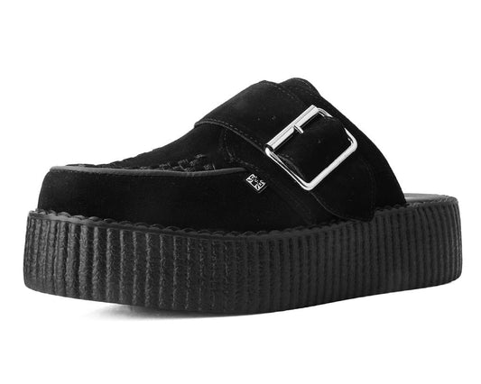 V3177L Black Suede Creeper Mule Black T.U.K. Shoes