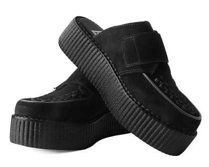 V3177L Black Suede Creeper Mule Black T.U.K. Shoes