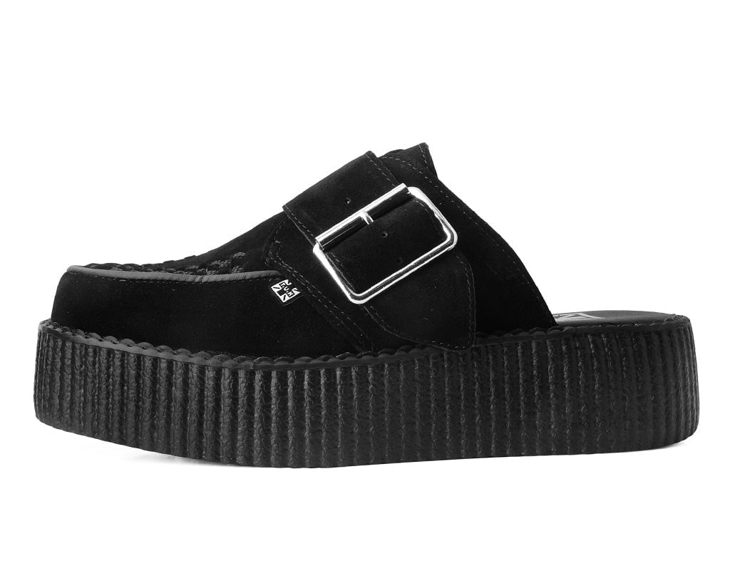 V3177L Black Suede Creeper Mule Black T.U.K. Shoes