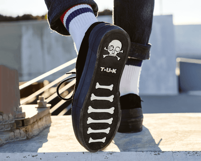 A3136 Black Suede Platform Creeper Sneaker Black T.U.K. Shoes