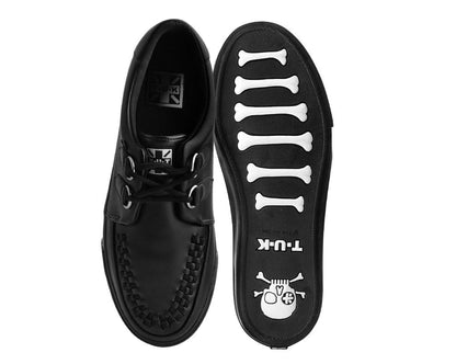 A9873 Black Leather D-Ring Sneaker Black T.U.K. Shoes