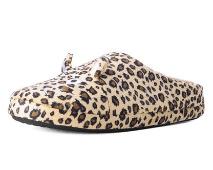 SL07 Tan Leopard Kitty Slipper Leopard T.U.K. Shoes