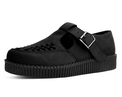 F9954 Black Suede Viva Low Sandal Black T.U.K. Shoes