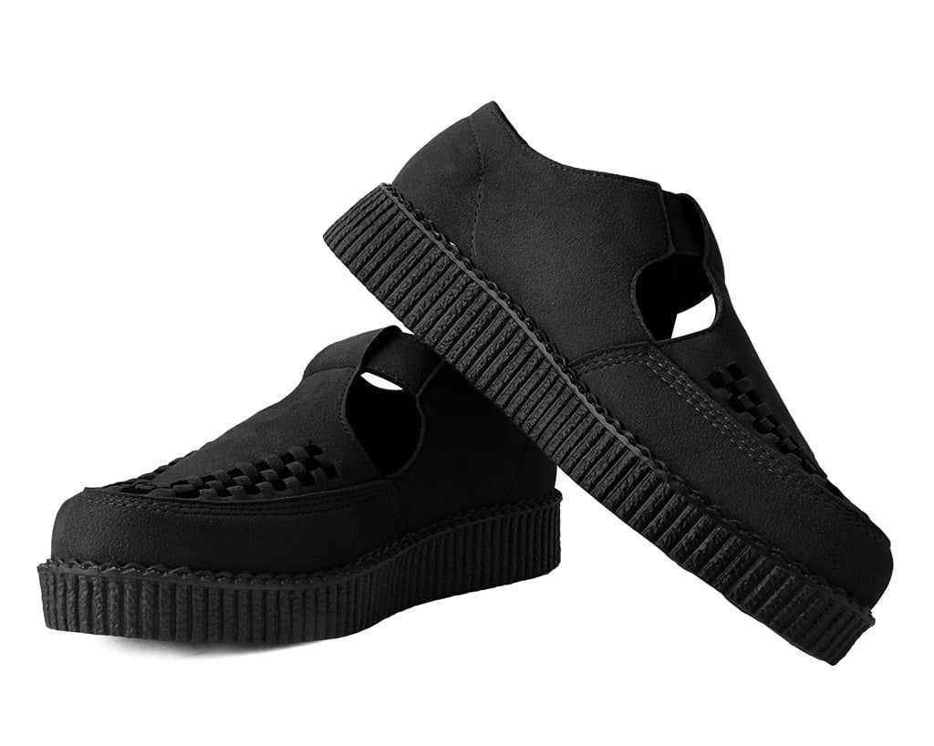F9954 Black Suede Viva Low Sandal Black T.U.K. Shoes