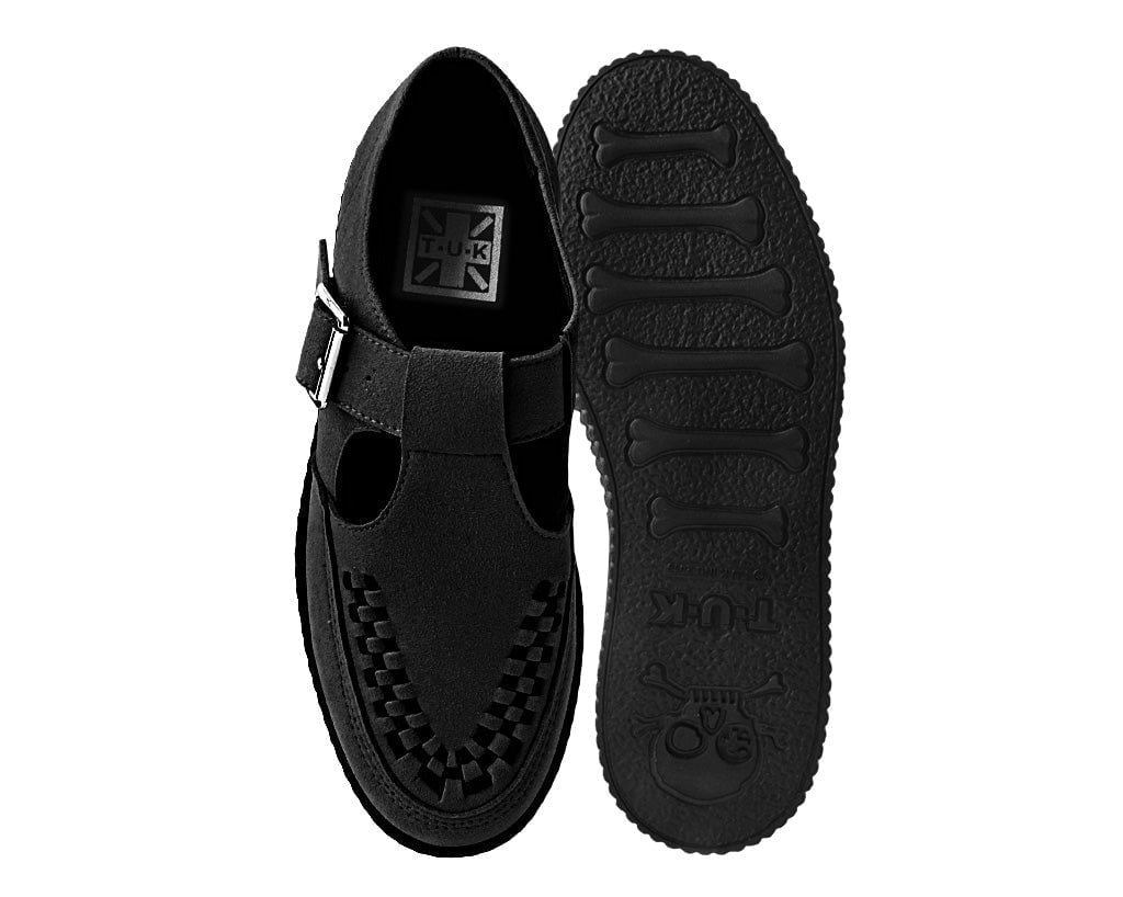 F9954 Black Suede Viva Low Sandal Black T.U.K. Shoes