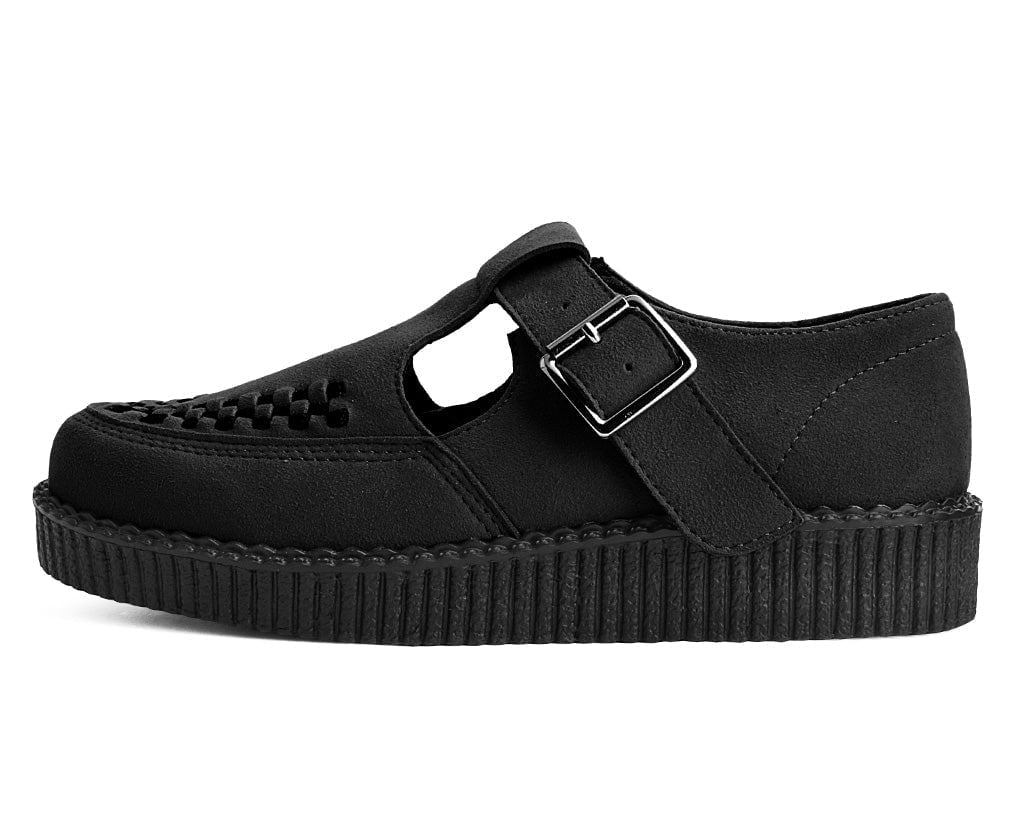 F9954 Black Suede Viva Low Sandal Black T.U.K. Shoes