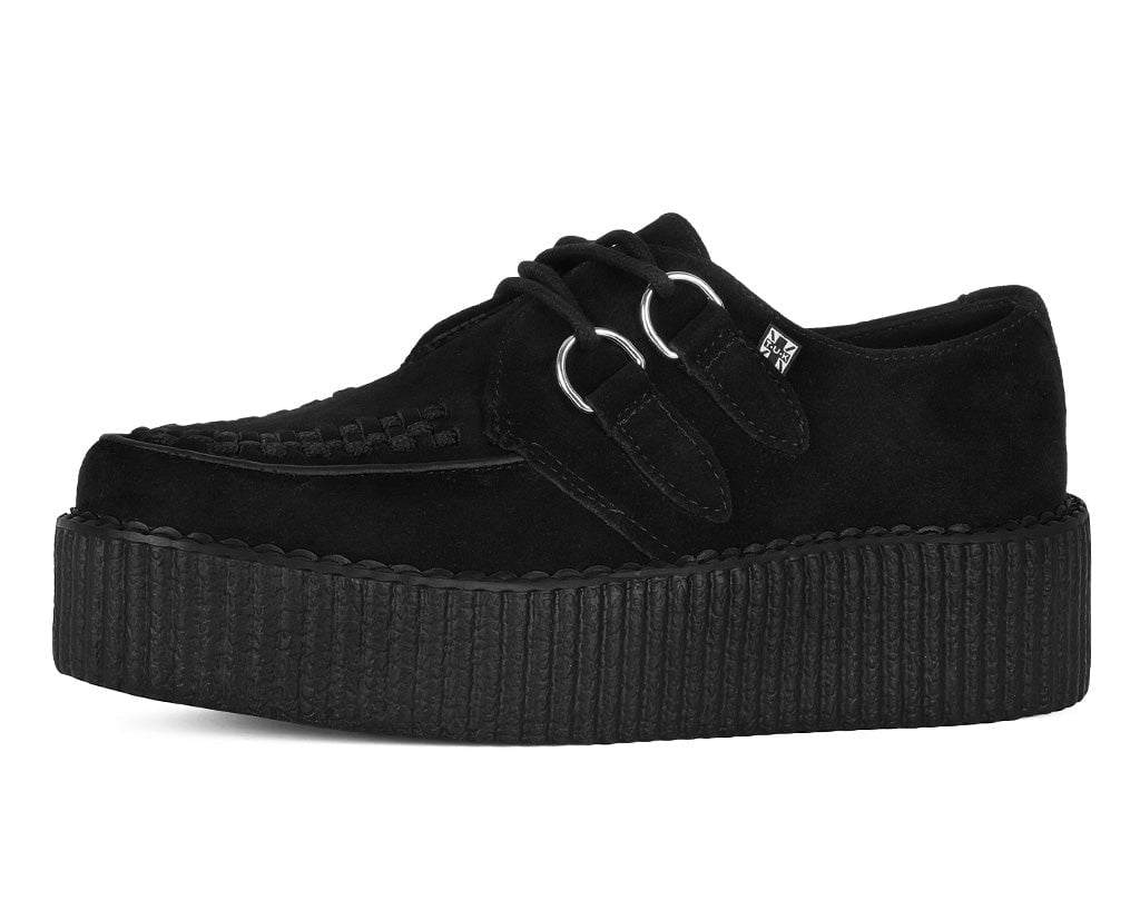 V7757 Black Suede Viva Mondo Creepers Black T.U.K. Shoes