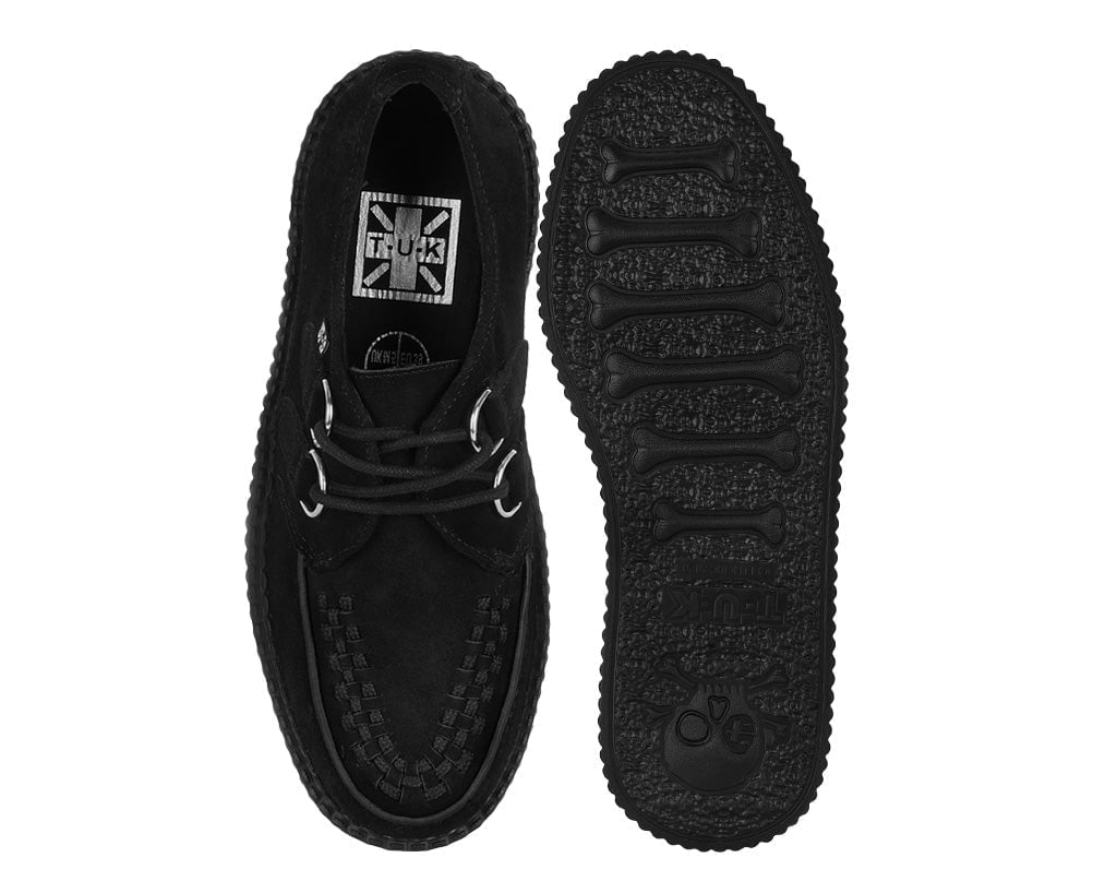 V7757 Black Suede Viva Mondo Creepers Black T.U.K. Shoes