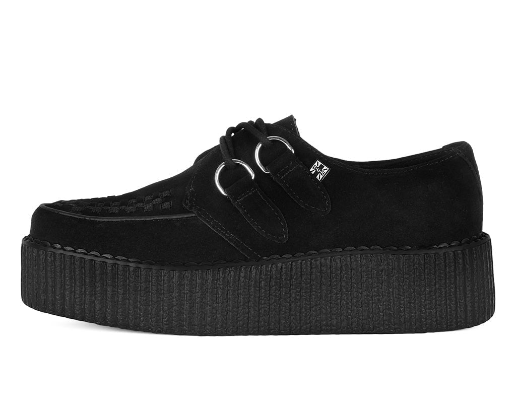 V7757 Black Suede Viva Mondo Creepers Black T.U.K. Shoes