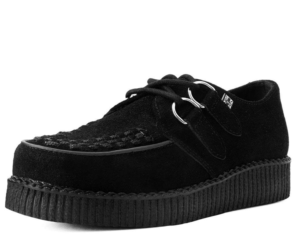 F7270 Black Suede Viva Low Creeper Black T.U.K. Shoes