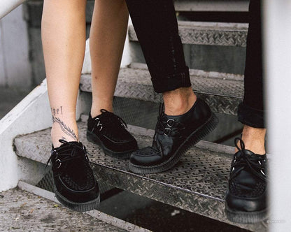 F7270 Black Suede Viva Low Creeper Black T.U.K. Shoes