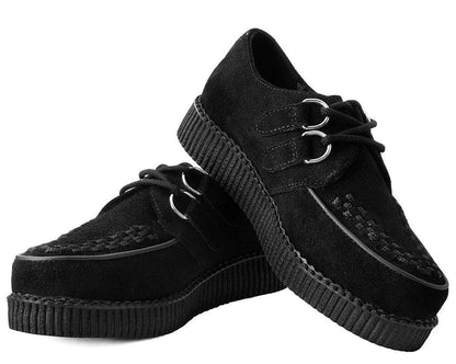 F7270 Black Suede Viva Low Creeper Black T.U.K. Shoes