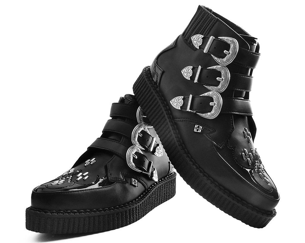 A9413 Black TUKskin™ Western Buckle Pointed Boot Black T.U.K. Shoes