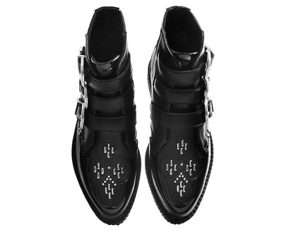 A9413 Black TUKskin™ Western Buckle Pointed Boot Black T.U.K. Shoes