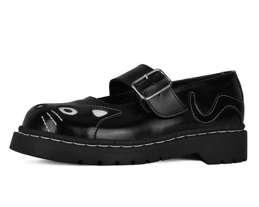 T2025 Black Kitty Mary Jane Black T.U.K. Shoes