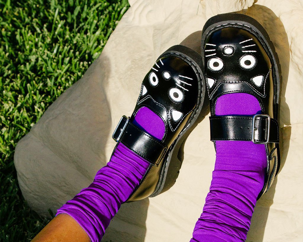 T2025 Black Kitty Mary Jane Black T.U.K. Shoes
