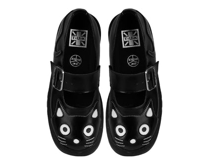 T2025 Black Kitty Mary Jane Black T.U.K. Shoes