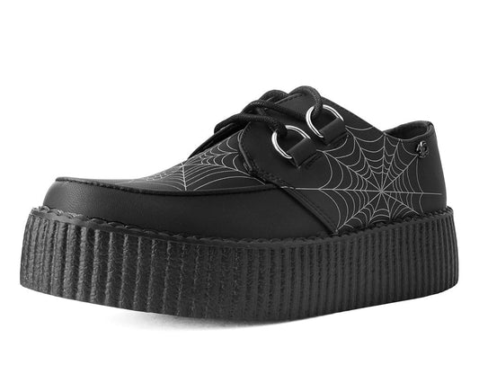 V9745 Black Glow Spiderweb Viva Mondo Creeper Black T.U.K. Shoes