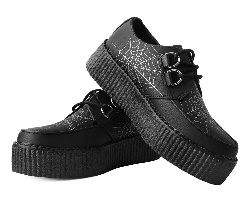 V9745 Black Glow Spiderweb Viva Mondo Creeper Black T.U.K. Shoes