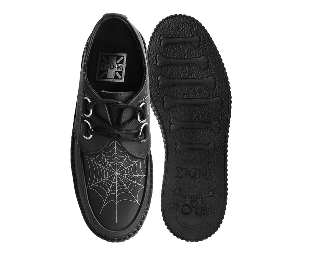 V9745 Black Glow Spiderweb Viva Mondo Creeper Black T.U.K. Shoes