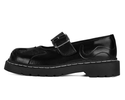 T2361 Black Out Kitty Mary Jane Black T.U.K. Shoes
