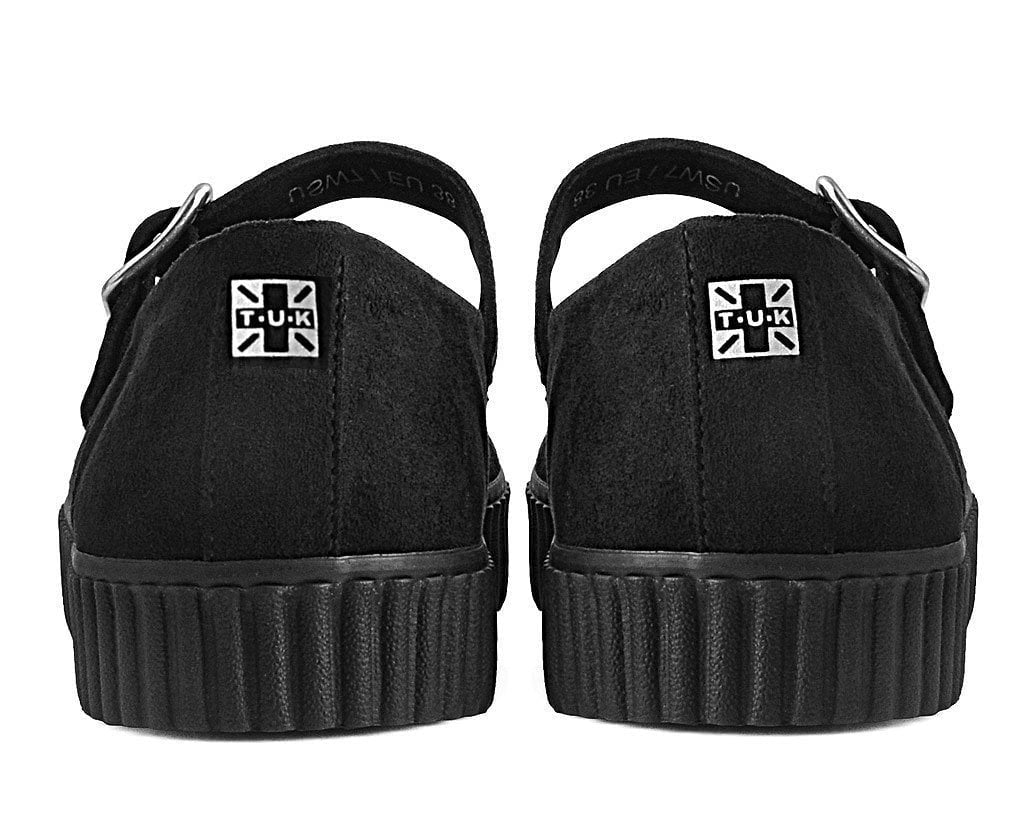A9677L Black Pointed EZC Mary Jane Black T.U.K. Shoes