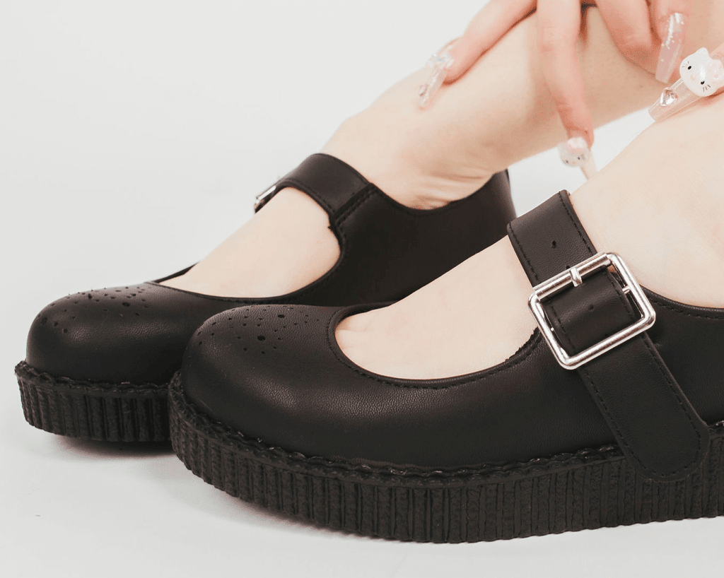 Black TUKskin™ Viva Low Mary Jane Black T.U.K. Shoes