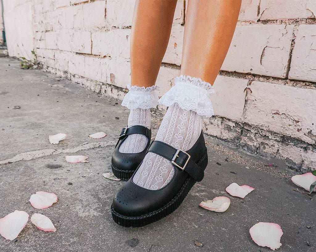 Black TUKskin™ Viva Low Mary Jane Black T.U.K. Shoes