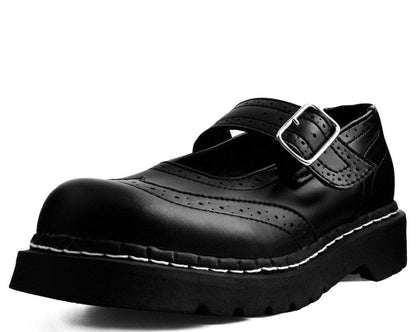 T2269 Black TUKskin™ Brogue Mary Jane Black T.U.K. Shoes