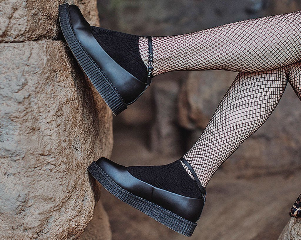 A9729L Black TUKskin™ Ballet Creeper Black T.U.K. Shoes