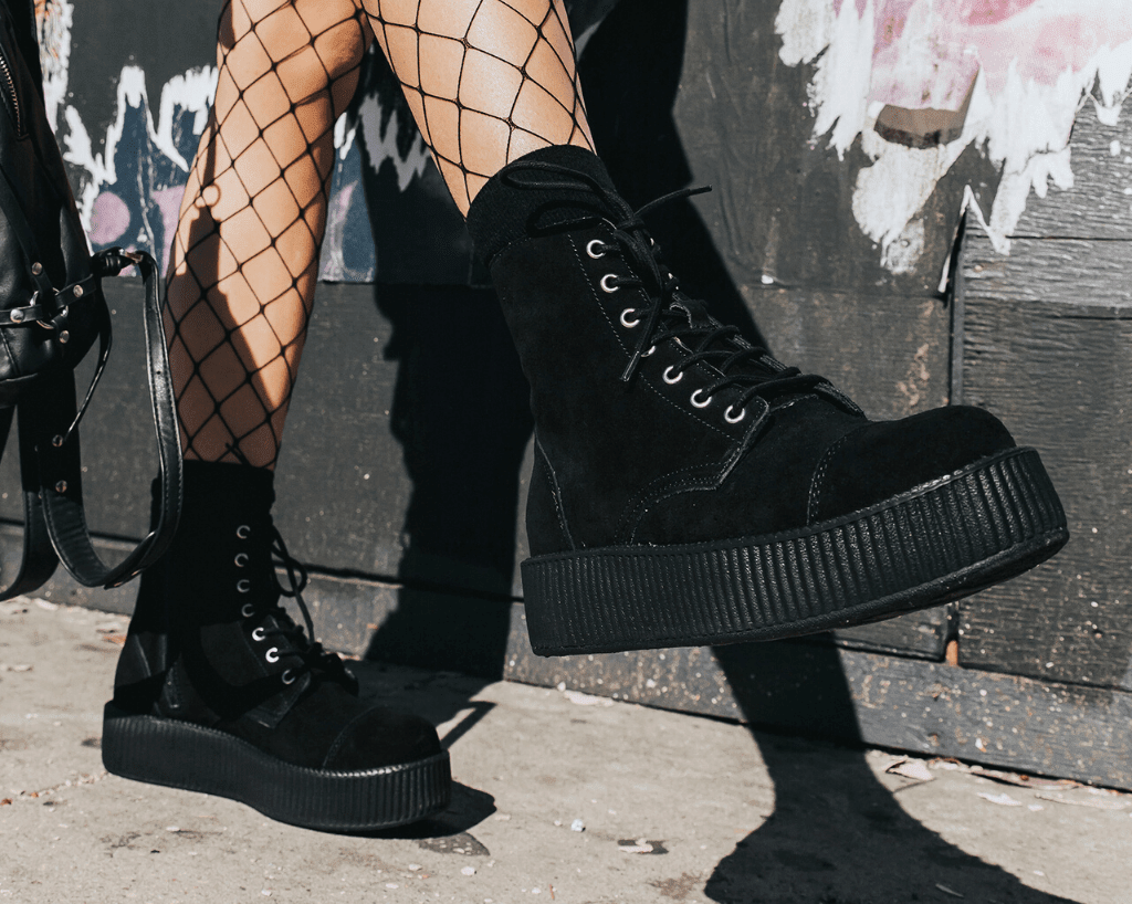 A8642L Black Suede Viva Mondo Boots  T.U.K. Shoes
