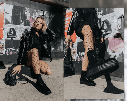 A8642L Black Suede Viva Mondo Boots  T.U.K. Shoes