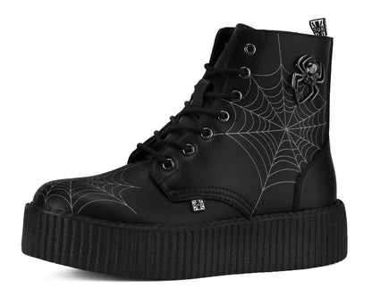 V3435 Black TUKskin 7 eye Spiderweb Viva Mondo Boot Black T.U.K. Shoes